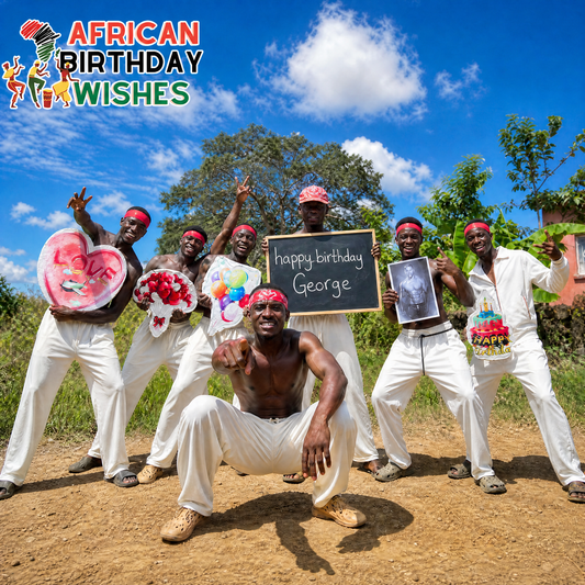 Greetings from Africa made by White Warriors team from African Birthday Wishes company